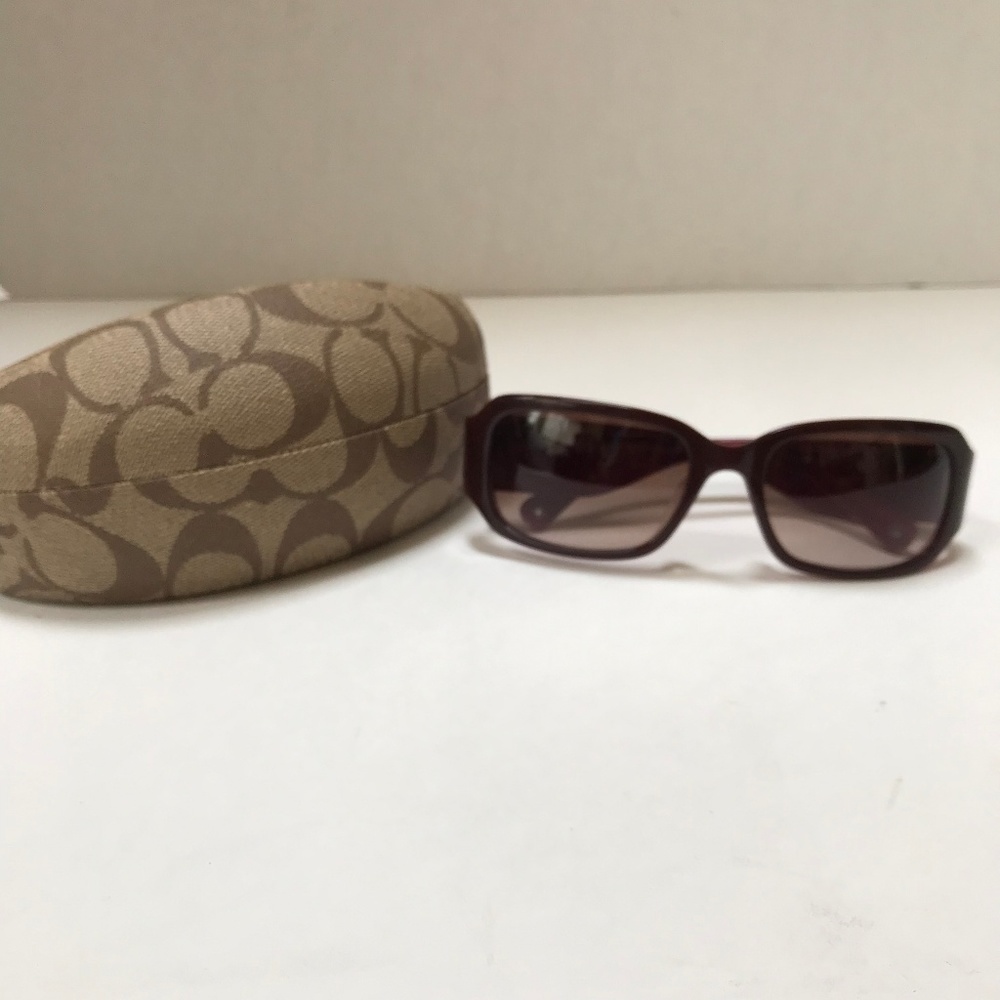 Coach Women's Dark Pink Sunglasses